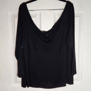 Lane Bryant 3/4 Sleeves Strappy Neckline Off the Shoulder Blouse - Size: 22W/24W
